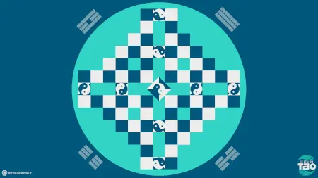 Vue réduite d’un plateau de Jeu du Tao